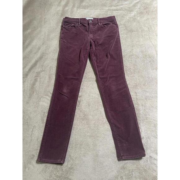 Ann Taylor Loft Women's Red Modern Skinny Corduroy Pants Size 6/28 - Picture 1 of 8